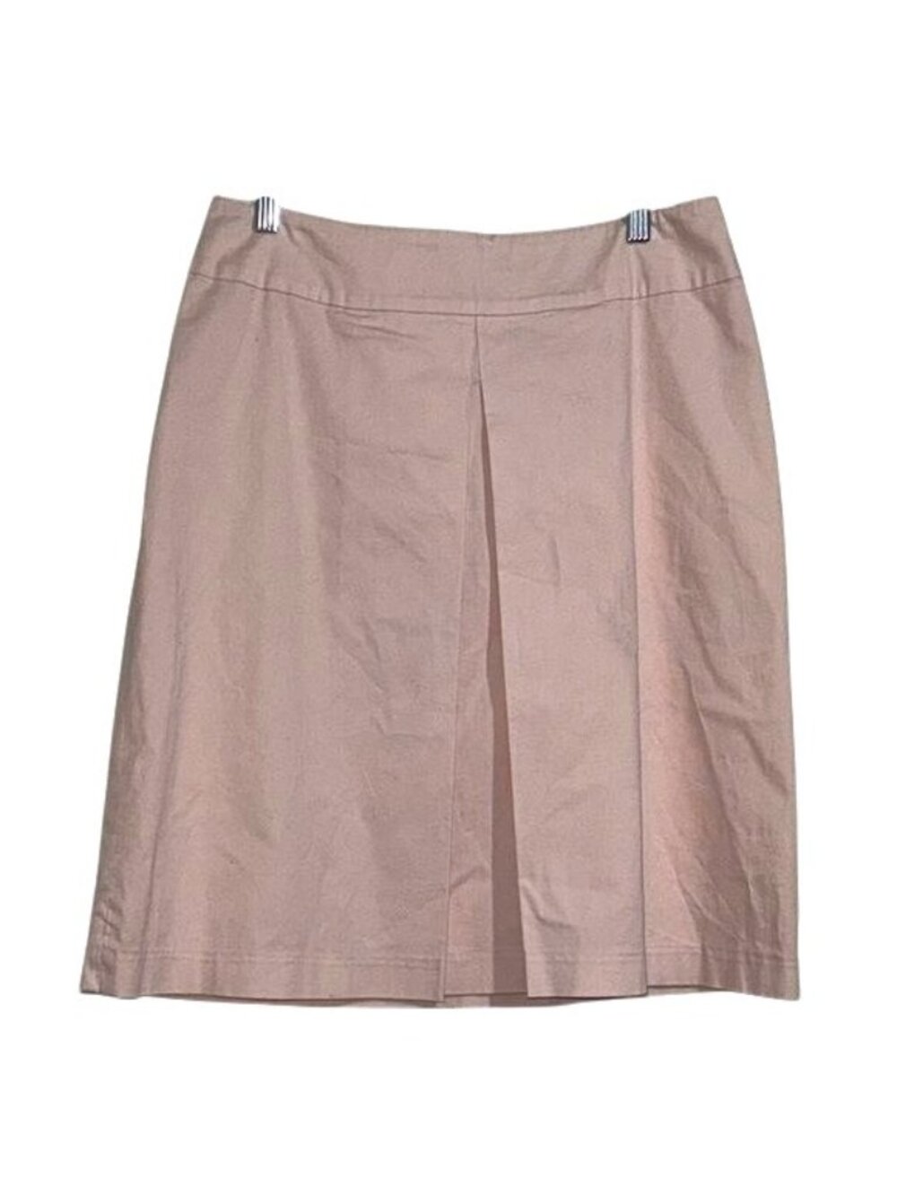 Charter Club Pink Cotton Blend Knee-Length Skirt With Front Pleat Design Size 10